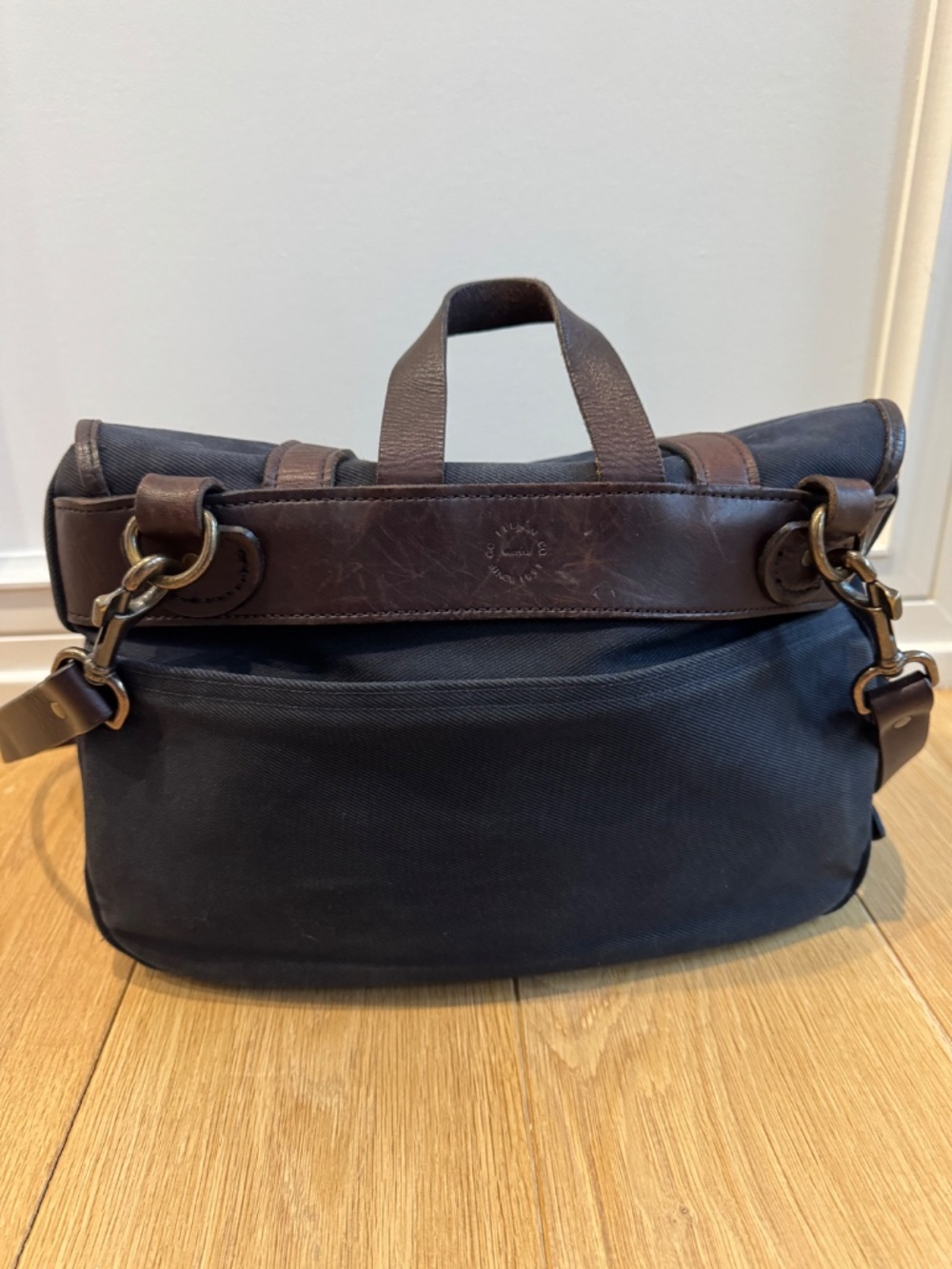 Filson Field Bag Medium Twill with Dark Brown Leather - Picture 3 of 4